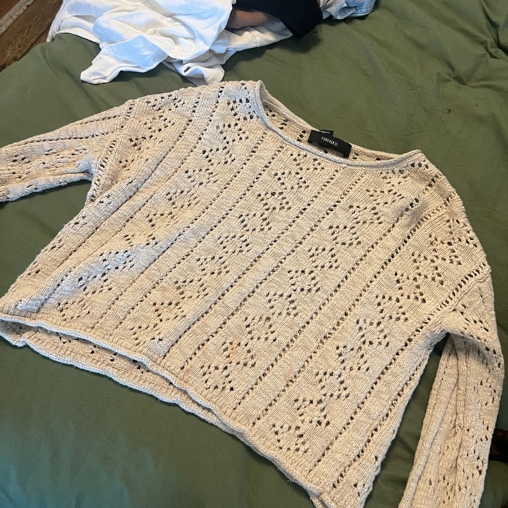 Cute neutral cropped sweater